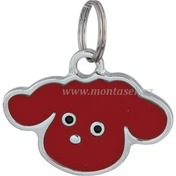 Obojek pro psa Přívěšek pro psa, psí hlava (Ozdoba na obojek černá)