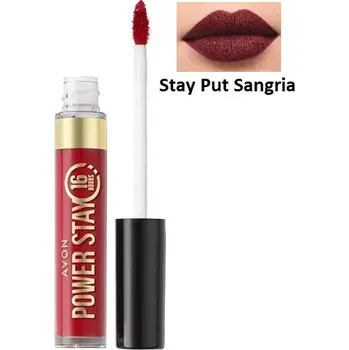 Přípravek na rty Tekutá rtěnka Power Stay - Stay Put Sangria