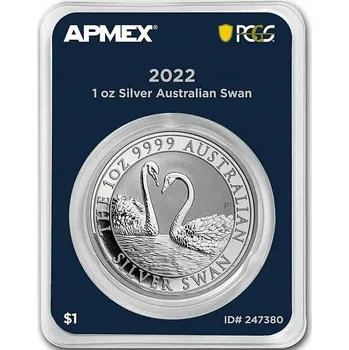 Perth Mint Australian Swan stříbrná mince 1oz 2022 APMEX MintDirect Premier PCGS