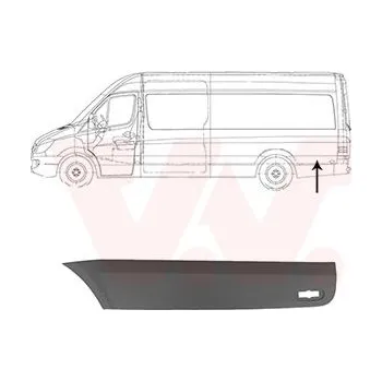 Lišta karosérie Ozdobná / ochranná lišta, boční stěna VAN WEZEL 5862429