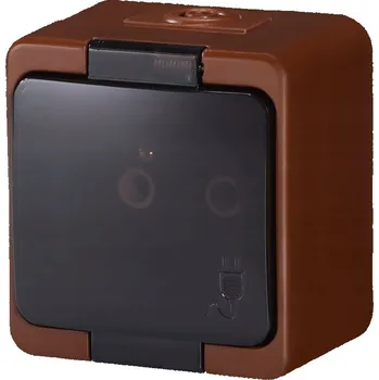 Elektrická zásuvka Hermetická Elektrická Zásuvka Abex hnědá