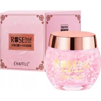 Pleťová maska HYDRATAČNÍ MASKA NA OBLIČEJ S OKVĚTNÍMI LÍSTKY RŮŽE CHAFFUL 120g