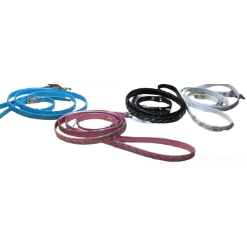 Vodítko pro psa Vodítka pro psy - Vlnky, koženka 10mm (Pro menší pejsky, kočky)