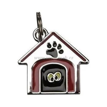 Obojek pro psa Přívěsek pro psa, psí bouda (Ozdoba na obojek , na klíče)