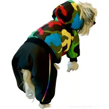 Obleček pro psa Zimní kombineza pro psa maskáč vícebarevná