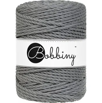 Příze Bobbiny 3PLY Macramé Rope 5 mm 100 m Stone Grey Šňůra
