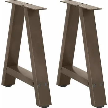 Stolová podnož OMAXI Nohy konferenčního stolku ve tvaru A, 2 ks, 50 x (42-43) cm, ocel 314956