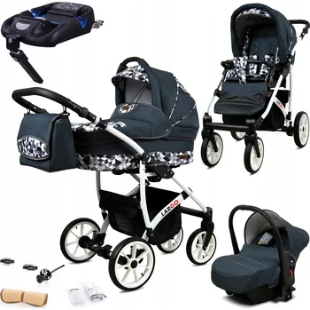Kočárek Kočárek 4v1 BabyLux LARGO ALU sportovní kočárek korbička autosedačka ISOFIX