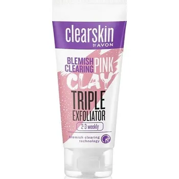 Pleťová maska Čistící pleťový peeling proti akné s růžovým jílem - 75ml