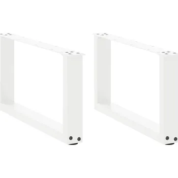 Stolová podnož OMAXI Nohy konferenčního stolku ve tvaru U, 2 ks, bílé, 70 x (30-31) cm, ocel 310842
