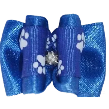 Kosmetika pro psa Mašlička pro psa modrá 510 (Sponky pro psy s tlapkou)