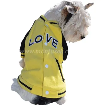 Obleček pro psa Bunda pro psa žluto černá (Oblečky pro psy )