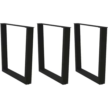 Stolová podnož OMAXI Nohy k jídelnímu stolu ve tvaru V, 3 ks, černé, 80 x (72-73,3) cm, ocel 958298