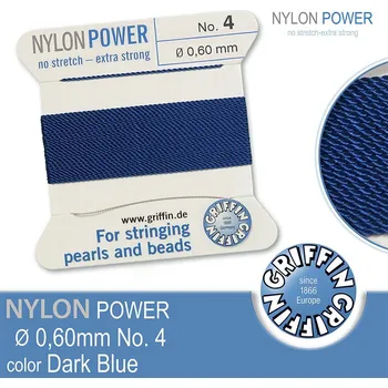 Nit NYLON Power velmi pevná nit GRIFFIN síla nitě 0,60mm barva Dark Blue
