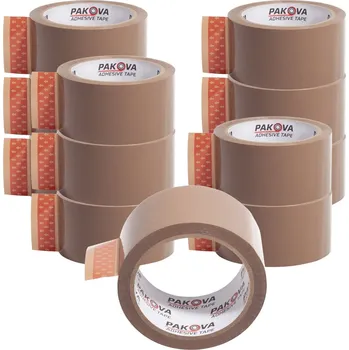 Lepicí páska Balicí páska Pakova hnědá, šířka 48 mm, délka 60 m, 12 ks