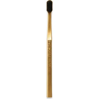 Zubní kartáček AUREZZI Zlatý zubní kartáček – černá měkká hlavice Toothbrush Gold/Black Soft