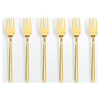 Příbor Dezertní vidličky COMO GOLD, 6 kusů