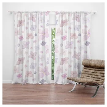 Závěs Závěs Fialové květy: 2ks 140x250cm (cs, Sablio)