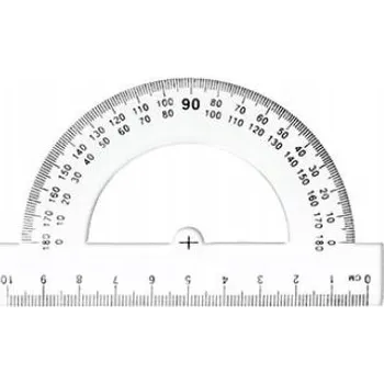 Úhloměr Školní Úhloměr pro Děti 10cm Pevný Odolný PRAVÍTKO Mega