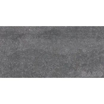 Dlažba RAKO Kaamos DCPSR588, schodovka, černá, matná, 30 x 60 x 0,9 cm