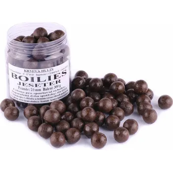 Boilies Krmiva Hulín Boilies Jeseter BLACK Halibut se sýrem 24 mm 3 x 300g
