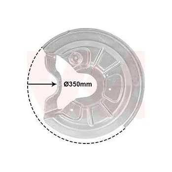 Brzdový kotouč Ochranný plech proti rozstřikování, brzdový kotouč VAN WEZEL 7623371