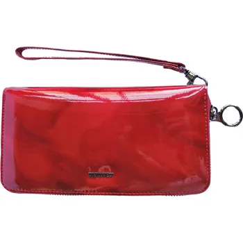 Deštník Carmelo 2102 P dámská kožená peněženka červená