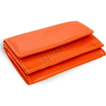 Deštník Arwel 511-4392A kožená mini peněženka oranžová