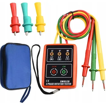IP kamera Tester pořadí fází, 3fázový měřič rotace fází SM852B + pouzdro