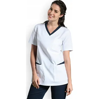 Dámská tunika Dámská zdravotnická tunika Profi Dress - 1/2 rukáv bílo-modrá Velikost 52