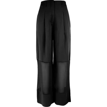 Dámské kalhoty Kalhoty Nu Denmark 8321-10 černé s průhlednými detaily Velikost: 38