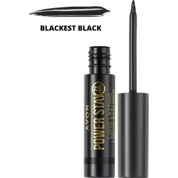 Tužka na obočí Dlouhotrvající tekuté oční linky Power Stay - Blackest Black