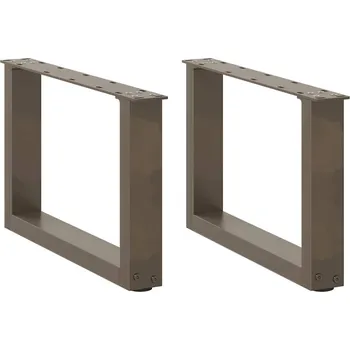 Stolová podnož OMAXI Nohy konferenčního stolku ve tvaru U 2 ks přírodní ocel 50 x (30-31) cm ocel 310781