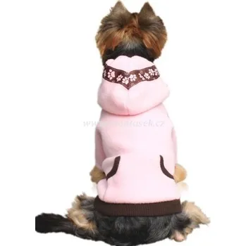 Obleček pro psa Mikina pro psa růžová tlapky 35cm (Oblečky pro psa)