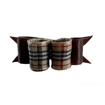 Kosmetika pro psa Mašlička mini hnědá 41 (Potřeby pro dlouhosrsté psy)