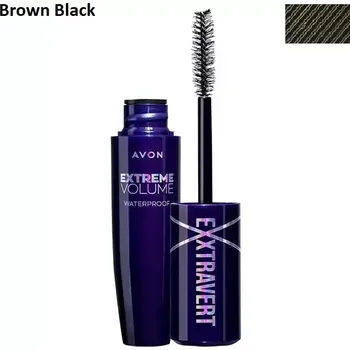 Přípravek na oči Voděodolná řasenka Exxtravert Extra Volume - Brown Black