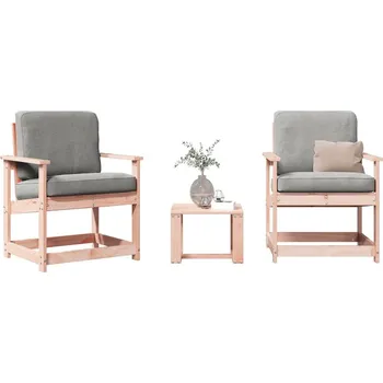 OMAXI 3dílná zahradní sedací souprava masivní dřevo douglasky 457492