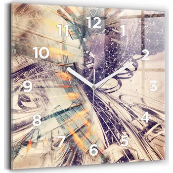 Hodiny Nástěnné hodiny Wallfluent béžové 30 cm