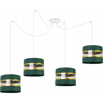 ZÁVĚSNÁ STROPNÍ LAMPA PAVOUK GLAMOUR ZELENÉ STÍNIDLO DO OBÝVÁKU