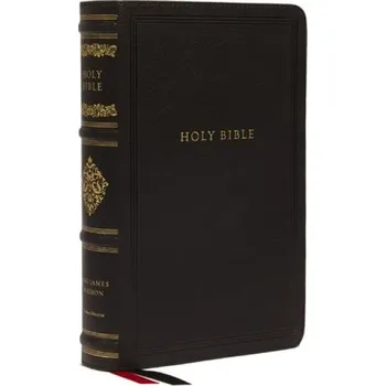 KJV Large Print Reference Bible, Black Leathersoft, Red Letter, Comfort Print, Thumb Indexed (Sovereign Collection) - Thomas Nelson