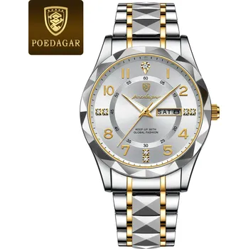 Hodinky Pánské analogové hodinky s kovovým páskem TF875 Barva (Varianta): 858 Gold White