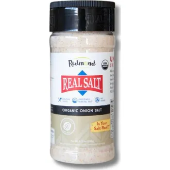 Kuchyňská sůl Redmond | RealSalt® - Jemně mletá přírodní sůl se sušenou bio cibulí Obsah: 134 g nerafinovaná sůl z prehistorického mořského ložiska v Utahu