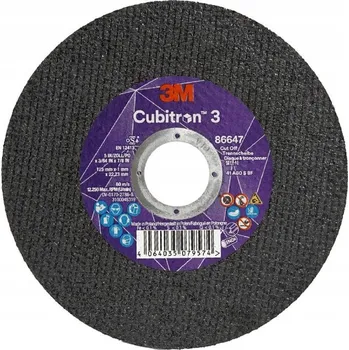 Brusný kotouč Cubitron 3 3M řezný kotouč 60+ 125 x 1 x 22,23 mm