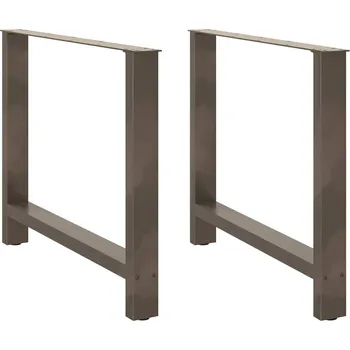Jídelní stůl OMAXI Nohy k jídelnímu stolu z přírodní oceli 2 ks 90 x (72-73) cm ocel 312587