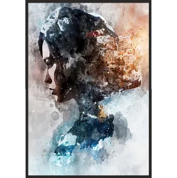 Obraz OBRAZ PLAKÁT V RÁMU 53x73 cm Dívka P769