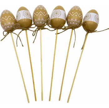 Velikonoční dekorace SET 6ks - Zapichovací velikonoční vajíčka A3768