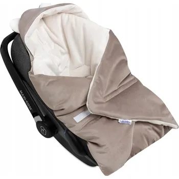 Zavinovačka Zavinovačka na autosedačku Jukki béžový Velvet Minky 90 x 90 cm