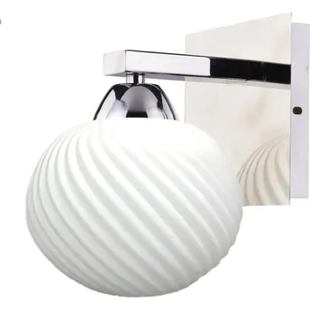 Nástěnné svítidlo Nástěnné svítidlo Madryt moderní chrom s bílým stínidlem do obýváku a ložnice CANDELLUX