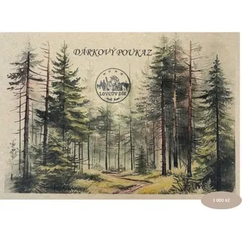Dárkový potravinový koš Dárkový poukaz les papírový 3 000 Kč
