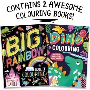 Cizojazyčná kniha Two Awesome Colouring Books - Igloo Books Ltd